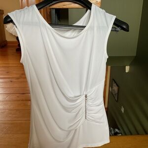 Elegant White Sleeveless Top